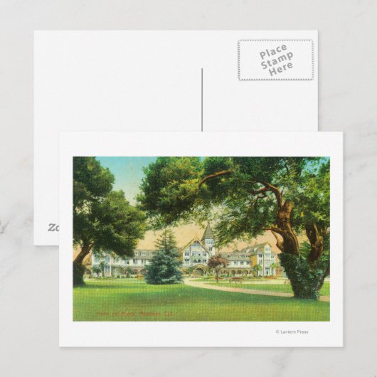 Buiten Uitzicht van het Hotel del Monte Briefkaart (Voorkant / Achterkant)