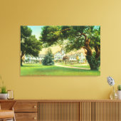 Buiten Uitzicht van het Hotel del Monte Canvas Afdruk (Insitu (Woonkamer))