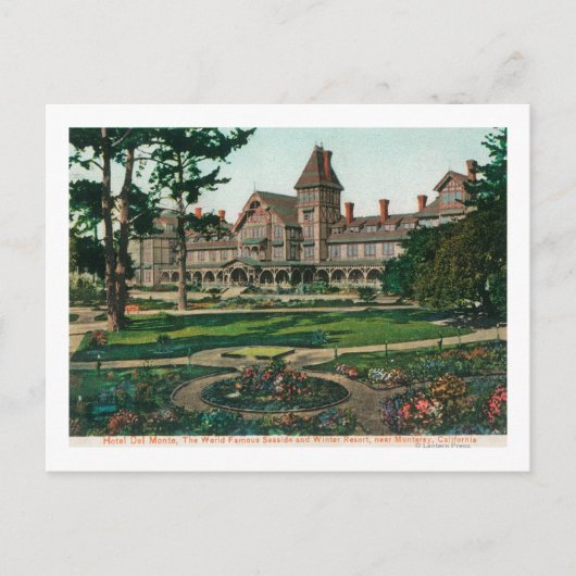 Buiten Uitzicht van het Hotel del Monte en Motiver Briefkaart (Voorkant)