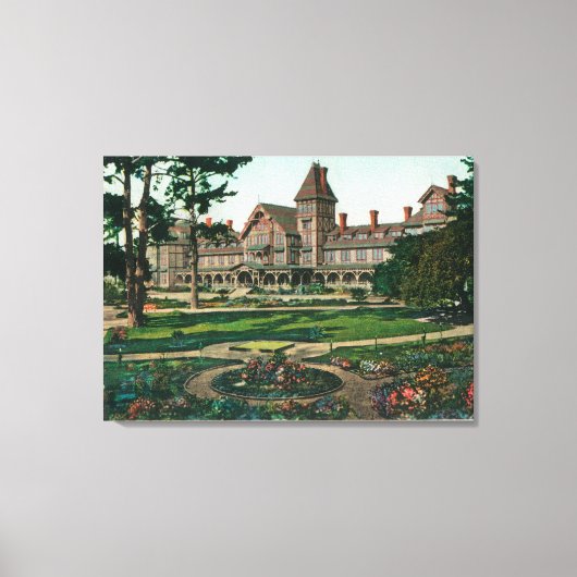 Buiten Uitzicht van het Hotel del Monte en Motiver Canvas Afdruk (Voorkant)