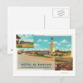 Buiten Uitzicht van het Hotel el Rancho Briefkaart (Voorkant / Achterkant)