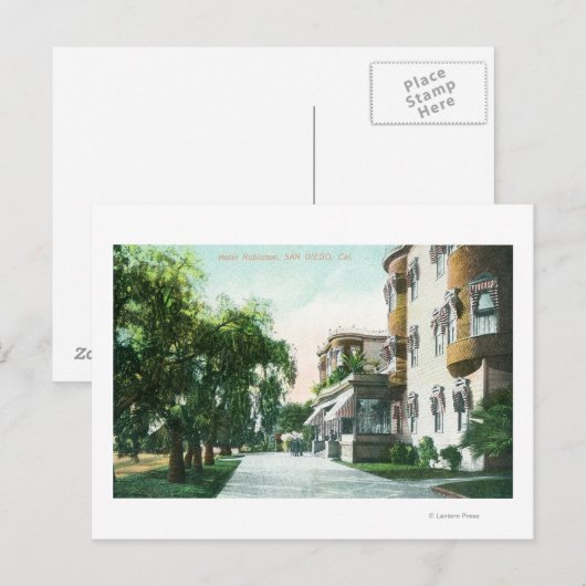 Buiten Uitzicht van het Hotel Robinson Briefkaart (Voorkant / Achterkant)