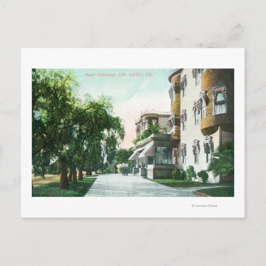 Buiten Uitzicht van het Hotel Robinson Briefkaart (Voorkant)