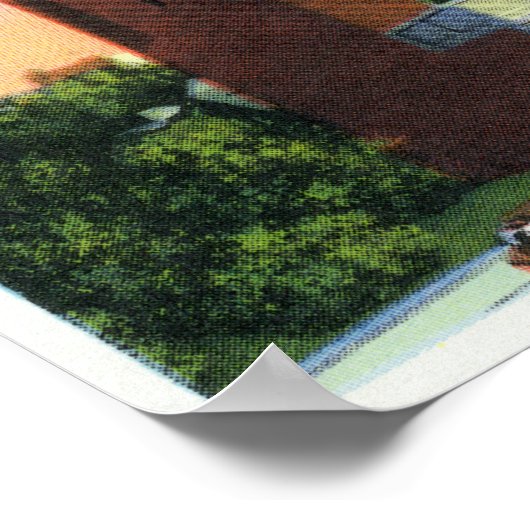 Buiten Uitzicht van het Hotel Saranac Poster (Hoek)