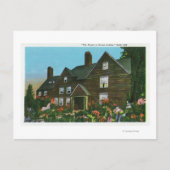 Buiten Uitzicht van het House of Seven Gables Briefkaart (Voorkant)