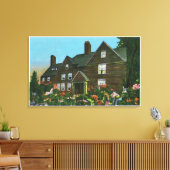Buiten Uitzicht van het House of Seven Gables Canvas Afdruk (Insitu (Woonkamer))