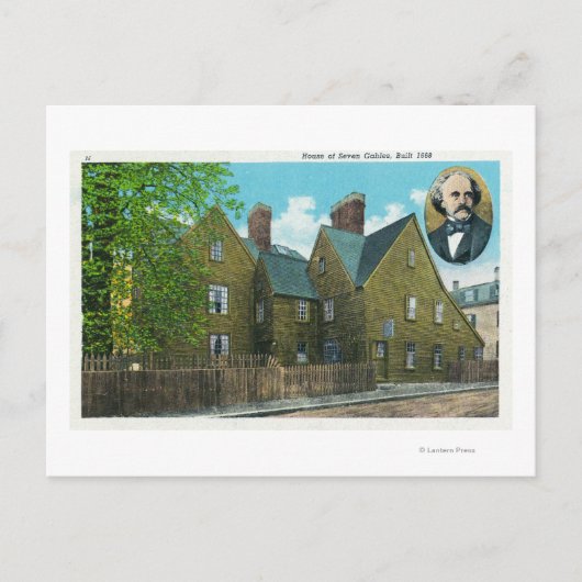 Buiten Uitzicht van het Huis van Zeven Kabels # 2 Briefkaart (Voorkant)