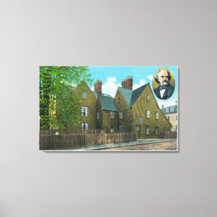 Buiten Uitzicht van het Huis van Zeven Kabels # 2 Canvas Afdruk