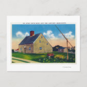 Buiten Uitzicht van het Jethro Coffin House Briefkaart (Voorkant)