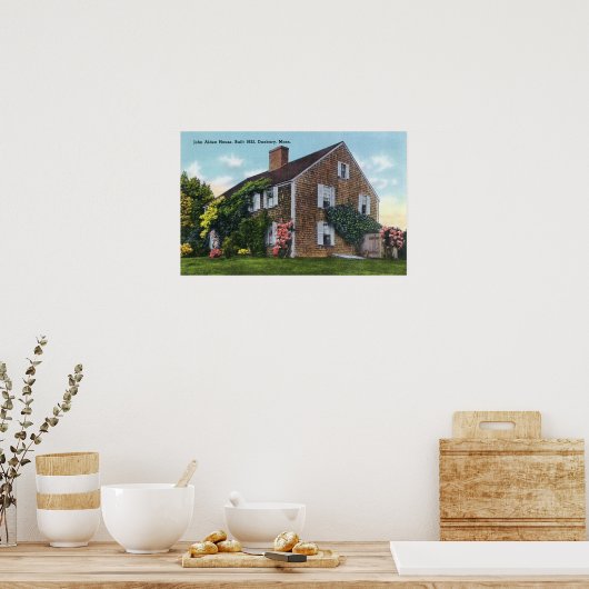 Buiten Uitzicht van het John Alden House Poster (Keuken)