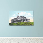 Buiten Uitzicht van het Klantenhotel van het Bald  Canvas Afdruk (Insitu (Houten vloer))