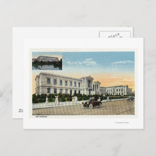 Buiten Uitzicht van het Kunstmuseum # 2 Briefkaart (Voorkant / Achterkant)