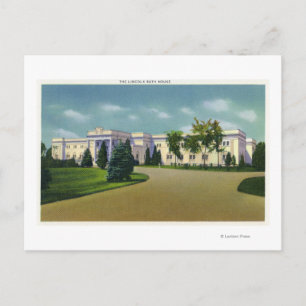 Buiten Uitzicht van het Lincoln Bath House Briefkaart