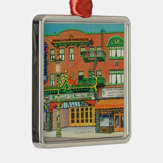 Buiten Uitzicht van het Mandarijnentheater Metalen Ornament (Rechts)