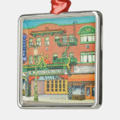Buiten Uitzicht van het Mandarijnentheater Metalen Ornament (Links)