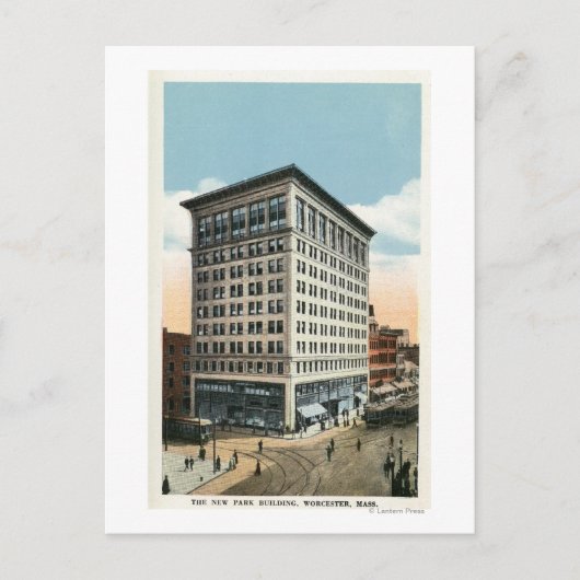 Buiten Uitzicht van het New Park Building Briefkaart (Voorkant)