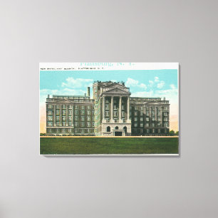 Buiten Uitzicht van het New Physician's Hospital Canvas Afdruk