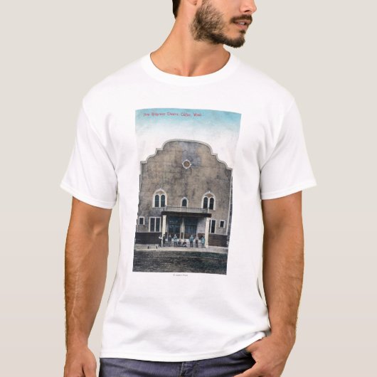 Buiten Uitzicht van het New Ridgeway Theater T-shirt (Voorkant)