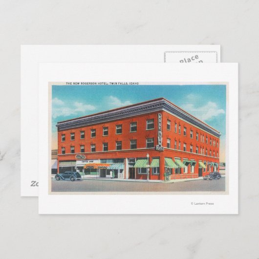 Buiten Uitzicht van het New Rogerson Hotel Briefkaart (Voorkant / Achterkant)