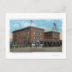 Buiten Uitzicht van het New Wenatchee Hotel Briefkaart