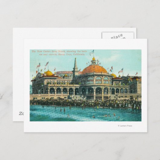 Buiten Uitzicht van het nieuwe casino vanaf de str Briefkaart (Voorkant / Achterkant)