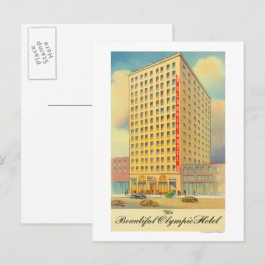 Buiten Uitzicht van het Olympisch Hotel Briefkaart (Voorkant / Achterkant)