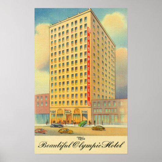 Buiten Uitzicht van het Olympisch Hotel Poster (Voorkant)