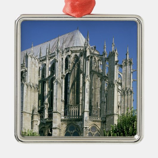 Buiten uitzicht van het oostuiteinde metalen ornament (Voorkant)