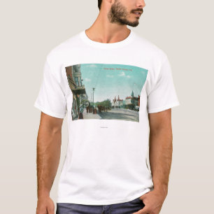 Buiten Uitzicht van het oude aangepaste huis T-shirt