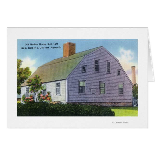 Buiten Uitzicht van het Oude Harlow House (Voorkant Horizontaal)