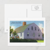 Buiten Uitzicht van het Oude Harlow House Briefkaart (Voorkant / Achterkant)