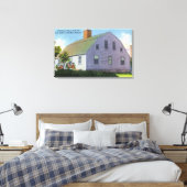 Buiten Uitzicht van het Oude Harlow House Canvas Afdruk (Insitu (Slaapkamer))