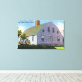 Buiten Uitzicht van het Oude Harlow House Canvas Afdruk (Insitu (Houten vloer))