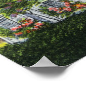 Buiten Uitzicht van het Oude Harlow House Poster (Hoek)