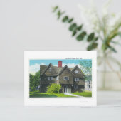 Buiten Uitzicht van het oude hekhuis Briefkaart (Staand voorkant)