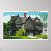 Buiten Uitzicht van het oude hekhuis Poster (Voorkant)