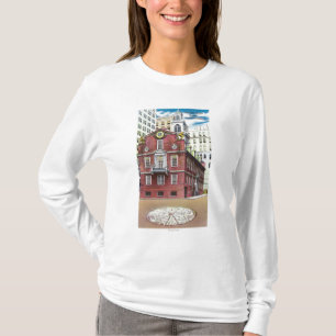 Buiten Uitzicht van het Oude Huis van de Staat T-shirt