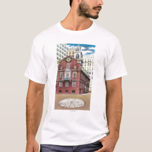 Buiten Uitzicht van het Oude Huis van de Staat T-shirt