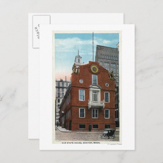 Buiten Uitzicht van het Oude Staatshuis # 2 Briefkaart (Voorkant / Achterkant)