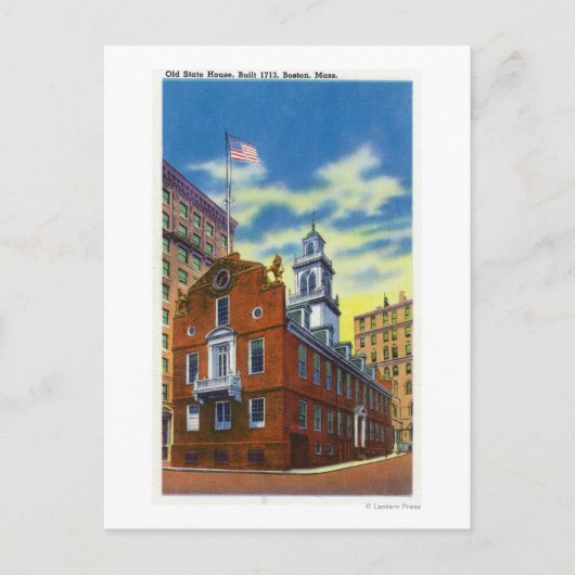 Buiten Uitzicht van het Oude Staatshuis Briefkaart (Voorkant)