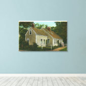 Buiten Uitzicht van het oudste huis in de stad # 2 Canvas Afdruk (Insitu (Houten vloer))