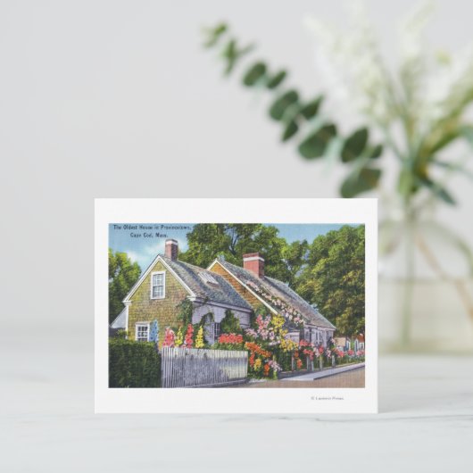 Buiten Uitzicht van het oudste huis in de stad Briefkaart (Staand voorkant)