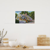 Buiten Uitzicht van het oudste huis in de stad Poster (Keuken)