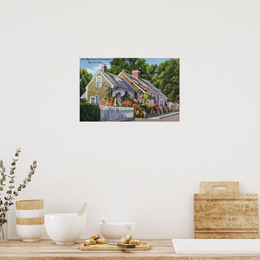 Buiten Uitzicht van het oudste huis in de stad Poster (Keuken)