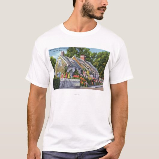 Buiten Uitzicht van het oudste huis in de stad T-shirt (Voorkant)