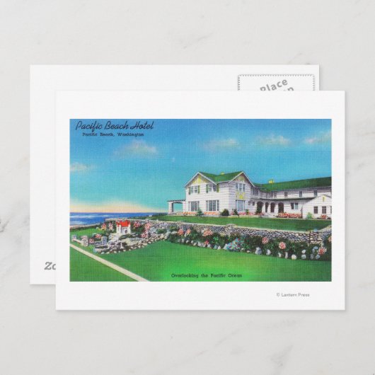 Buiten Uitzicht van het Pacific Beach Hotel Briefkaart (Voorkant / Achterkant)