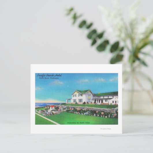 Buiten Uitzicht van het Pacific Beach Hotel Briefkaart (Staand voorkant)