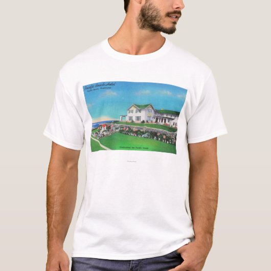 Buiten Uitzicht van het Pacific Beach Hotel T-shirt (Voorkant)