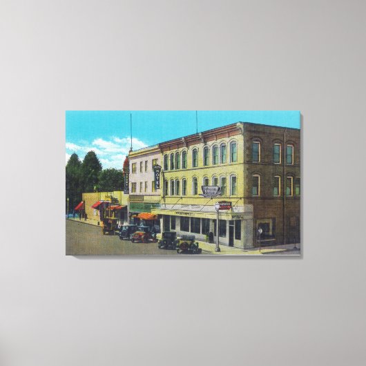 Buiten Uitzicht van het Palace HotelUkiah, CA Canvas Afdruk (Voorkant)