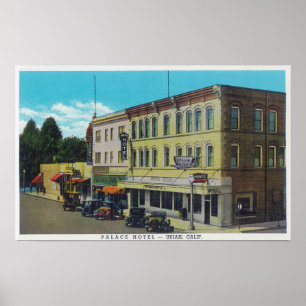 Buiten Uitzicht van het Palace HotelUkiah, CA Poster